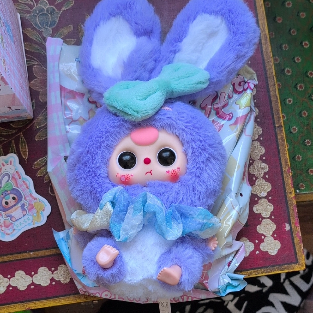 Lily Rabbit Town Purple Bunny Plush Doll with Mint Bow Confirmed